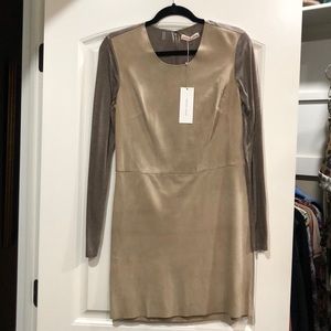 Rebecca Taylor suede/wool sheath dress
